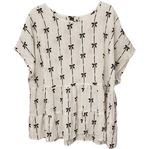 Emery Rose by Shein Short Sleeve Tiered Blouse Size 2XL NWT